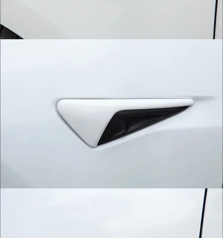 imitate Carbon Fiber For Tesla 2021 2022 2023 Model Y 3 Fender Side Camera Protective Cover Glossy Matte Color Amagi