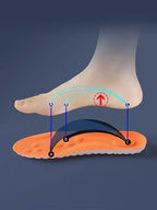 1/2 Pairs 4D Cloud Technologyt High Elasticity Sports Deodorant Insoles for Shoes PU Sole Breathe for Feet Men Running Insole