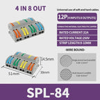 10/1000PCS Mini Fast Wire Connector Universal Wiring Cable Connector Push-in Conductor Terminal PCT-222/224 SPL-42/62 SPL-2/3/1
