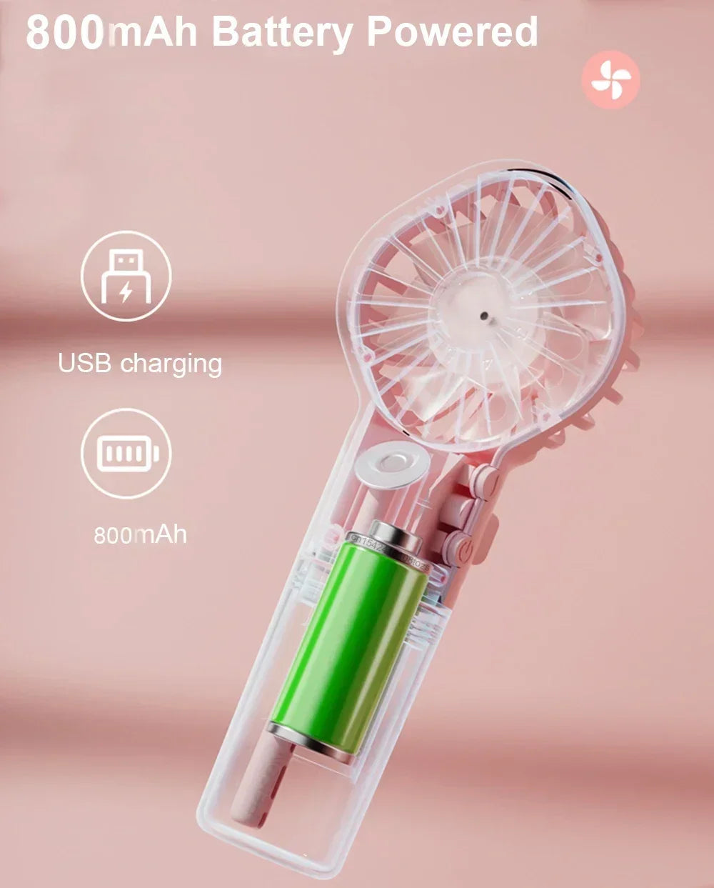 Portable Handheld Spray Fan - Mini Air Cooler with Water Refill, Humidifying Function & Powerful Airflow for Personal Use Amagi