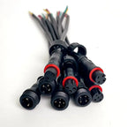 M12 Male-Female Waterproof Adapter 2/3/4/5 Pin - 20cm Length IP65 Cable Head for LED Bar/Neon Light Connection