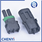 2 pin 2.5 mm Series Female or Male Injector Socket Waterproof Automobile Cable Connector Plug 12015792 12010973