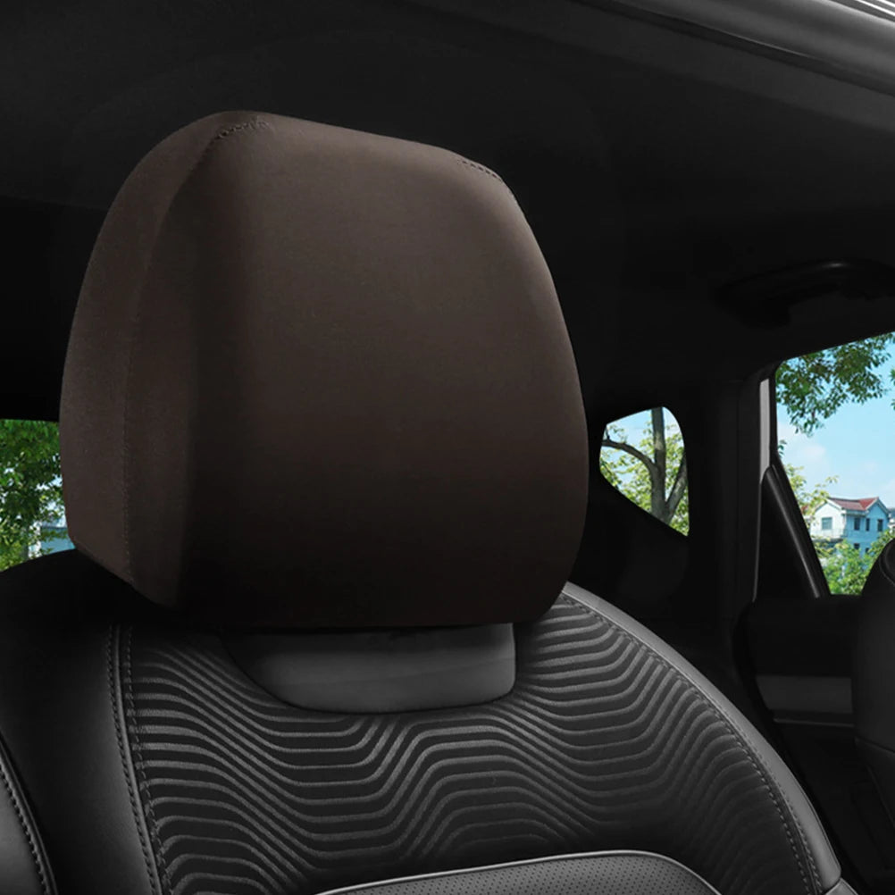Universal Car Seat Headrest Cover Premium Cloth Car Truck SUV Auto Fit Anti-Dirty Elastic Protective Headrest Cover