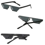 8 Bit Thug Life Sunglasses Pixelated Men Women Brand Party Eyeglasses Mosaic UV400 Vintage Eyewear Unisex Gift Toy Glasses Amagi