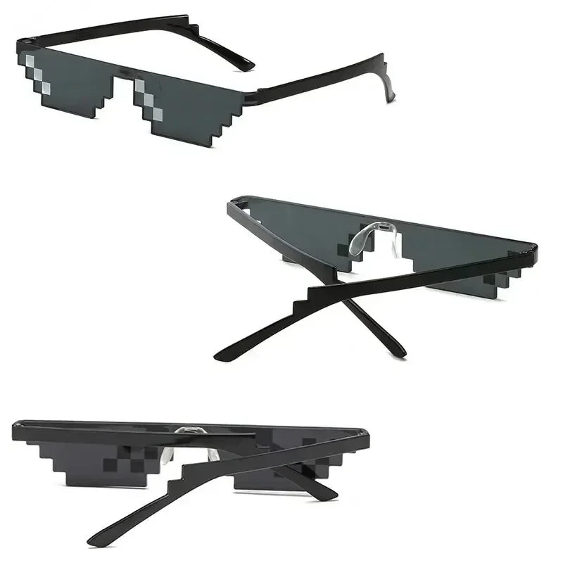 8 Bit Thug Life Sunglasses Pixelated Men Women Brand Party Eyeglasses Mosaic UV400 Vintage Eyewear Unisex Gift Toy Glasses Amagi