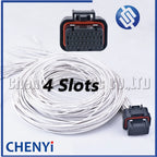 34 Pin/way ECU Auto Computer Connector PCB plug Socket Oil Gas connector plug With 2 meter Cable Wire 4-1437290-1 6437288-2