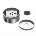 Embedded Hidden Ground Plug Flush Design Stainless Steel Compressive Anti-Rust Anti-Corrosion Home Office Indoor Socket Outlet