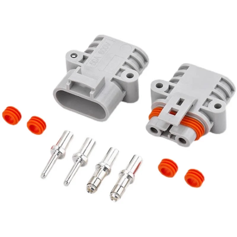 5/20/100 Sets  50A Parking Air Conditioning Connector Power Waterproof Plug 12V/24V High-power Car Lithium Battery Plug