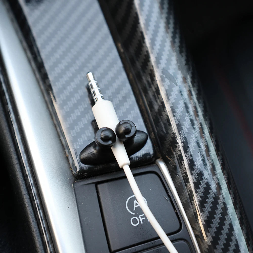Car Cable Manager Hook Clasp Clamp Universal Auto Interior Dashboard Phone Charger Cable Holder Headphone Line Organizer Tools