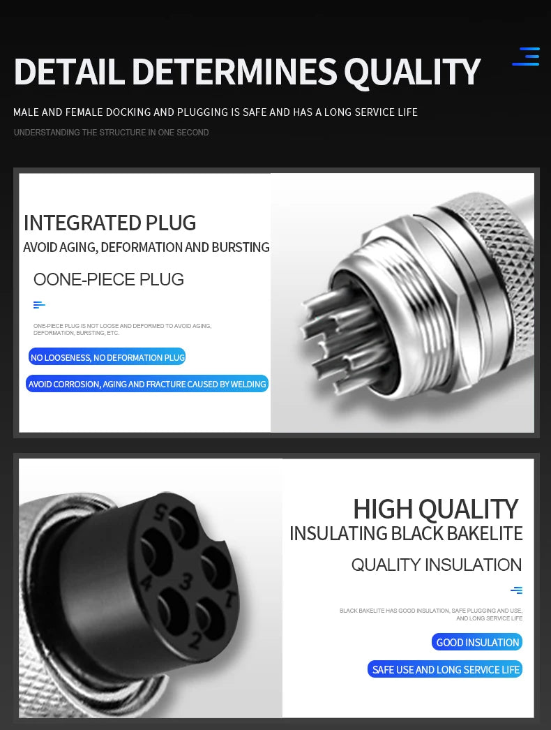 1Set GX12 2/3/4/5/6/7 Pin Male&Female Docking Aviation Plug&Socket Circular Waterproof Thread butt joint Connector