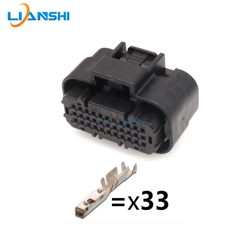 DJ7332Y-0.6-21 waterproof 33-hole ECU connector 1554461-2 car male and female plug 1554461-1