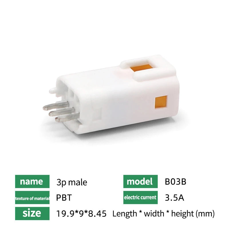 5/10/100 Sets Automotive Connectors JST02R-JWPF-VSLE 2/3/4/6/8 Pin Waterproof Connectors Male and Female Butt Plugs