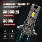 300W Turbo H7 LED CANBUS Lights 30000Lm Mini H11 LED Headlight With Cooling Fan Fog Driving Car Super Bright Waterproof Amagi