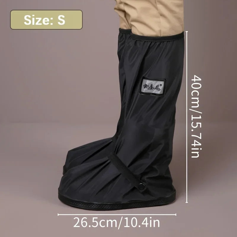 Reusable Motorcycle Scooter Dirt Bike Rain Shoes Cover Non-Slip Boot Covers Unisex Bicycle Shoes Protectors For Rainy Snowy Day