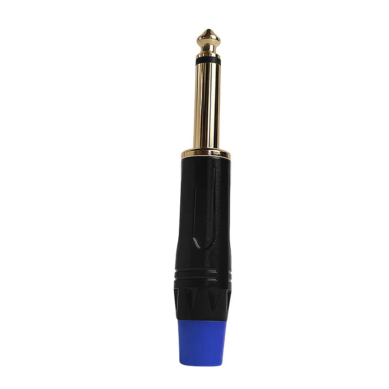 4/10/20PCS 6.3mm Mono Plug to Gold RCA Connector, Coaxial AV Audio Video Solder Adapter for Speaker, Amplifier, Mixer,PC DIY Use