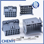 Grey 18 Pin male female Connector Automotive  Plug Unsealed Electric Harness Socket 8-968974-1 1-967629-1 With Terminals