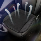 Cooling Car Seat Cushion with Adjustable Fan Breathable 3D Honeycomb Design All-Season Ventilated Auto Seat with Leather Surface