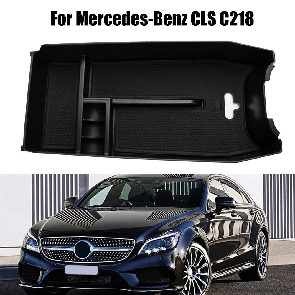 Car Armrest Storage Box For Mercedes-Benz CLS C218 2012-2017 Container Tray Car Interior Center Console Armrest Storage Box