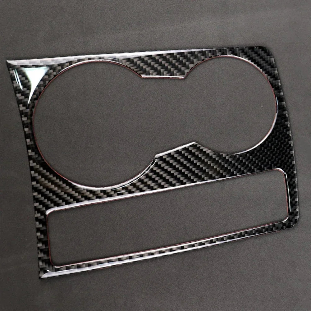 For Audi A4 B8 A5 2009 2010 2011 2012 2013 2014 2015 Carbon Fiber Center Console Water Cup Holder Cover Trim Accessories Tools