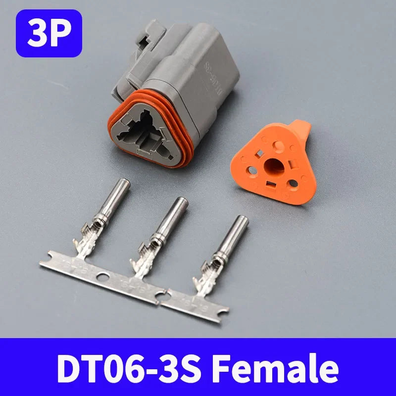 5/10/100 Sets Deutsch DT Series Waterproof Connector DT04-2P DT06-2S Male Female Docking Harness Plug 2P 3P 4P 6P 8P 12P Socket