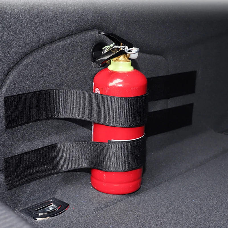 4Pcs/set Car Trunk Organizer Firm Magic Tape Cars Tidying Fixed Belt Auto Tool Storage Fixing Belt Fire Extinguisher Storage