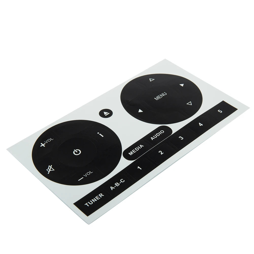 Radio Stereo Worn Peeling Button Repair Kit Decals Stickers For Fiat 500 2011 To 2016 CD Radio Audio Button Repair Stickers