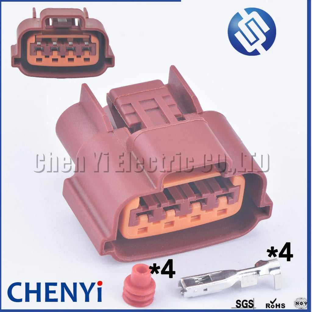 Brown 4 Pin female Automobile Waterproof connector Cam Angle Sensor connector plug 6098-0309 For Nissan Mazda  6098-0144
