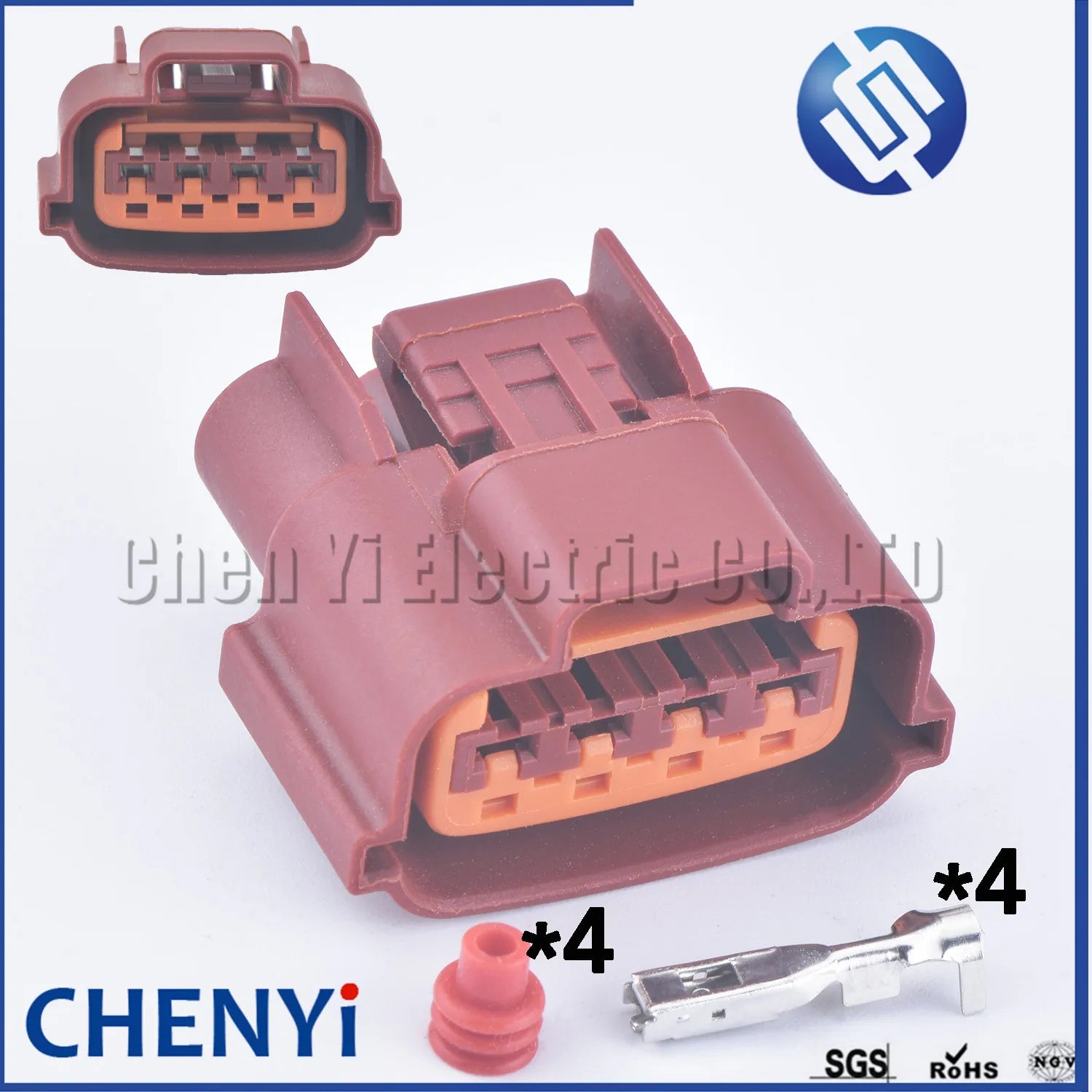 Brown 4 Pin female Automobile Waterproof connector Cam Angle Sensor connector plug 6098-0309 For Nissan Mazda  6098-0144