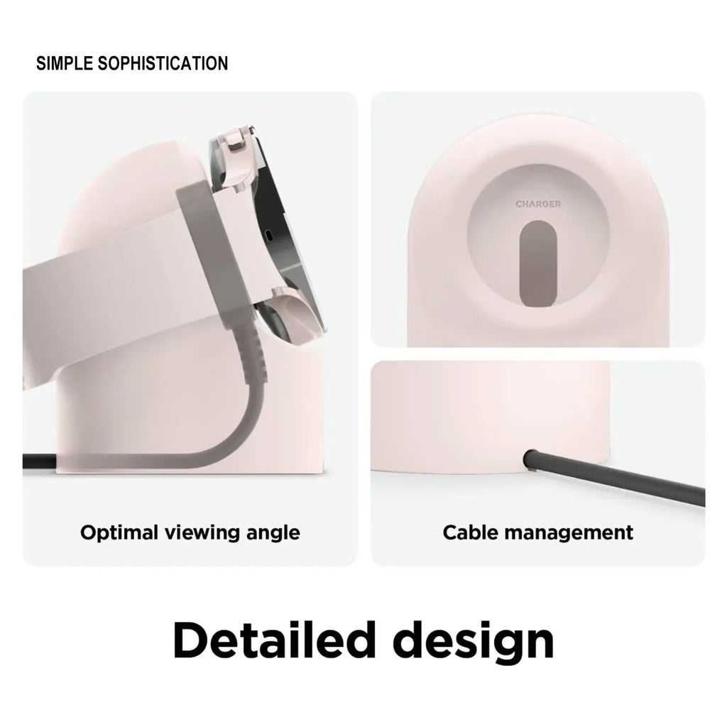 For Apple Watch Series 11 10 9 8 7 6 5 SE Ultra 3 2 1 Charger Dock Station Silicone Bracket Iwatch Cable Holder Charger Stand Am