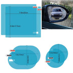 6/2 Pieces Car Rearview Mirror Sticker Rain-proof Waterproof Anti-fog Film Round square Universal Motocycle Anti-reflective Film