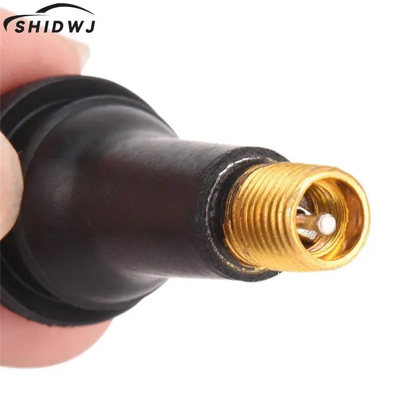 4PCs/set Universal Valve Stems With Dust Caps Tyre Rubber Valves Car Chrome Tubeless Car Wheel Snap-in Tire