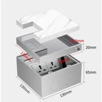 Stainless Steel Floor Socket Outlet, Hidden Flush Mount Electrical Floor Power Socket for EU US FR BR IL Standard Plug
