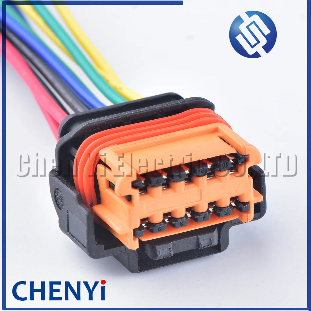 10 Pin/way car headlamp Headlight Lamp plug Cable Harness connector 98788-1201 For Peugeot 307 308 408 3008 Citroen C4L Renault