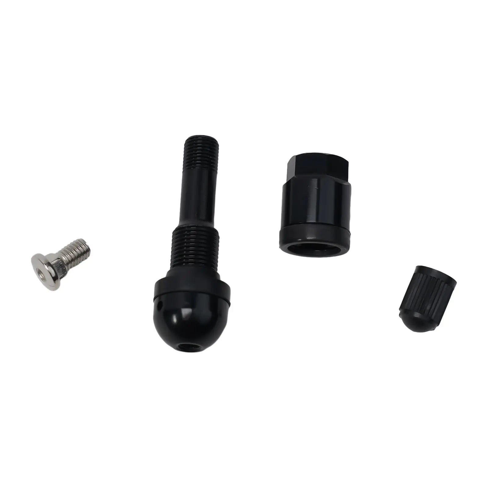 4pcs TPMS Tire Pressure Sensor Valve Stem Repair Kit For BMW 5 Series Black Tire Pressure Sensor Valve Stem Repair Kit