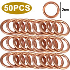 Car Oil Pan Drain Gasket Drainage Bolt Pad Aluminum/ Copper Oil Drain Plug Gasket Replaceable Accessories for Volkswagen Audi