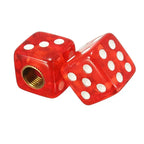 4Pcs/Set Plastic Wheel Stem Tyre Air Valve Dustproof Cap Gold Dice Tire Tyre Valve Caps Bike Auto Truck Tire Valve Dust Cap Amag