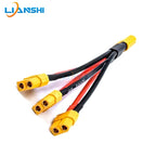 XT60 and cable one tow three points three male female plug soft silicone wire model plane battery plug 12/14AWG