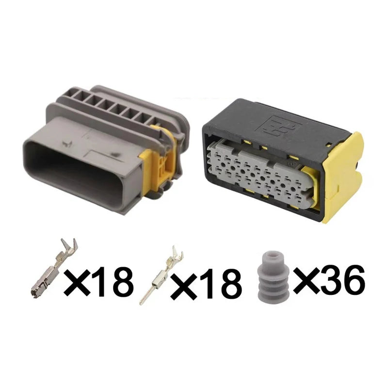 2-1563759-1 2-1564407-1 Applicable automotive connectors, 18-hole male and female connectors with terminal wire harness plugs