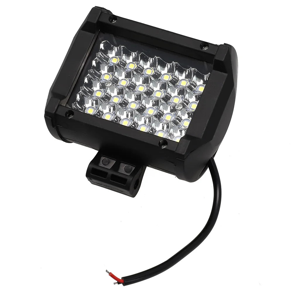 1Pcs LED Light With Accessories 4inch 72W LED Work Light Bar Sport Combo Lamp White For Offroad Driving Truck Tractor Boat Truck