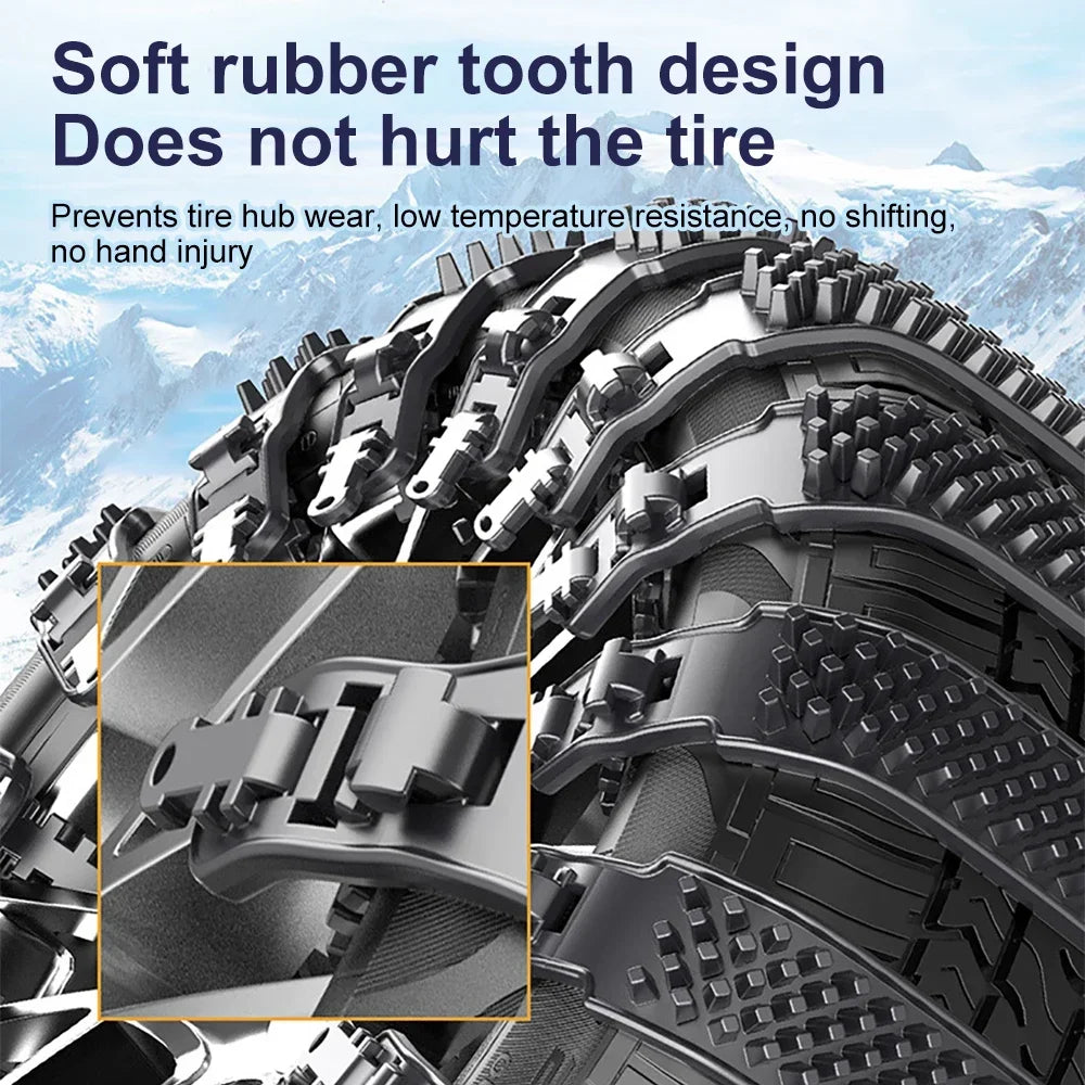 Snow Chain Tyre Chain 10/1PCS Urethane Set Wheel Ties Belts Car Tires Chains Winter Anti-Slip Chain Anti Skid Snow Emergency New