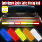 10pcs Car Bumper Reflective Safety Strip Sticker Warning Reflector Tape Auto Car Accessories Exterior Interior Reflector Sticker