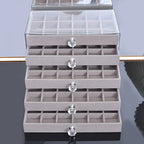 Layer Drawer Style Velvet Jewelry Box Earring Bracelet Storage Rack Multi Layer Display Case for Jewelry Accessories Amagi