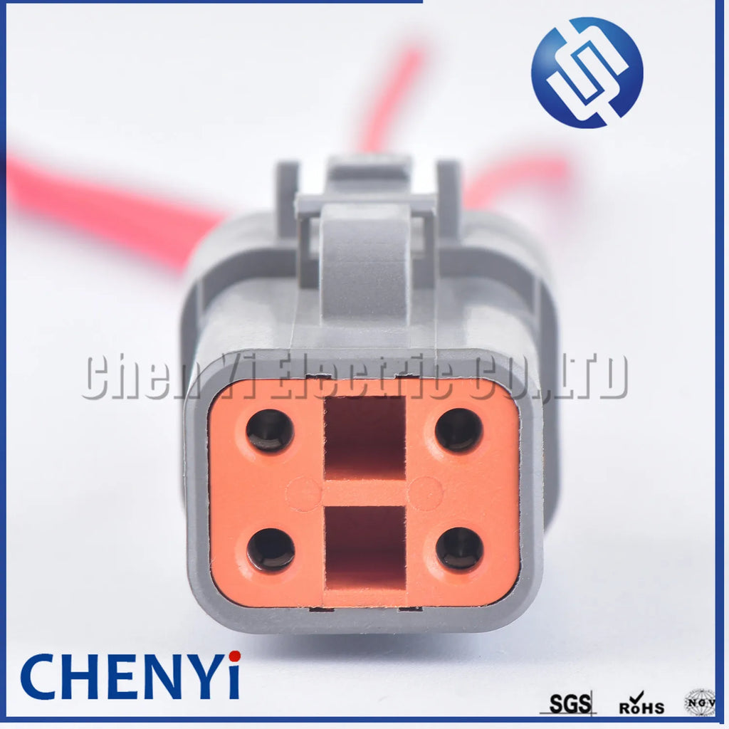 4 Pin Power Connector Plug DTP06-4S DTP04-4P for Cummins Isx 871 ECM Power Connector Module P#3684275RX ECU 4988820 with wires