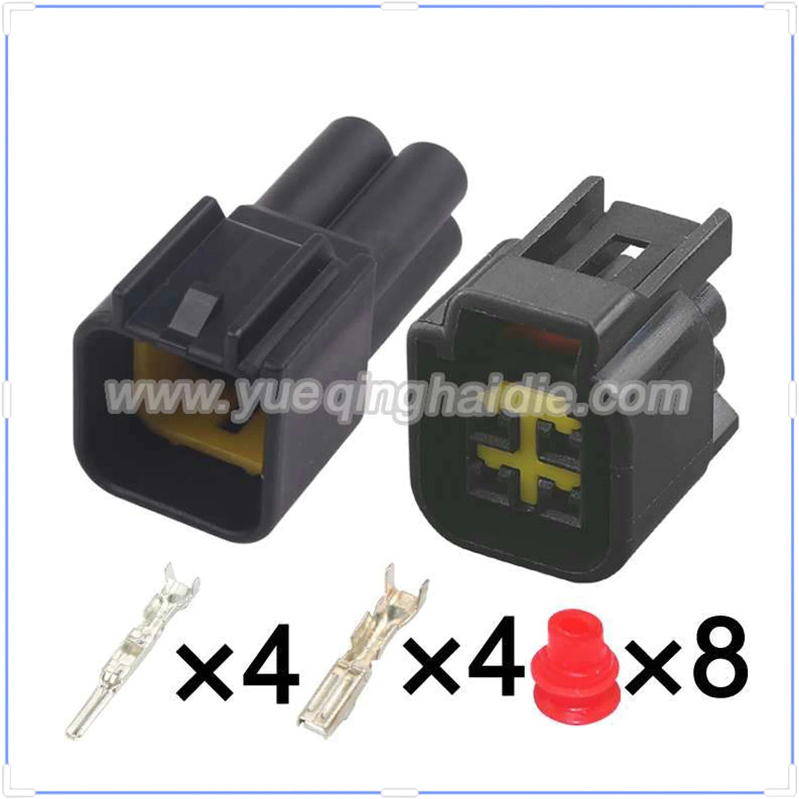 4 Pin Connector 2.3mm Male Female Connector Automotive Wiring Harness PCB Electrical Cable Socket FWY-C-4M-B FW-C-4F-B