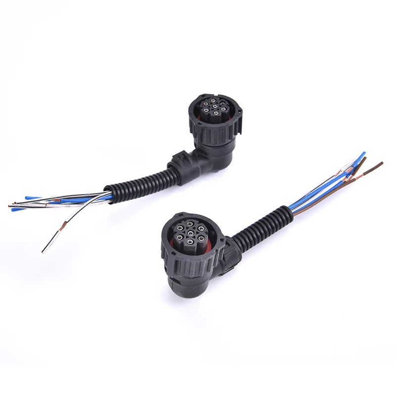 7 Pin Car Plug Socket For Scania For Volvo Truck  7-Hole J6 Socket For Mercedes-benz Actros For IVECO Tail Light Connector Wire