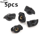 5Pcs 6mm Useful Shaft Hole Dia Bakelite Potentiometer Pot Pointer Knobs Caps
