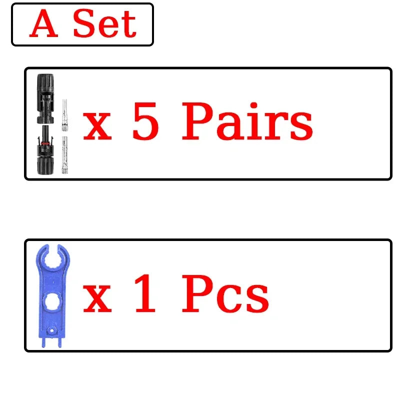 1/5 Sets Photovoltaic Solar PV Connector IP67 Y/T Type 30A 1000V 3-7 Way Branch Kit for PV/MC Cable 2.5/4/6mm² Battery Module