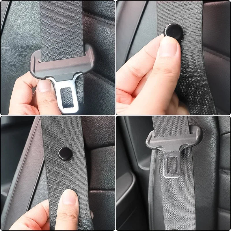4/8pcs Car Safety Seatbelt Stopper Buckle Adjust Seat Belt Spacing Limit Stop Plastic Anti-slip Button Retainer Car Interior