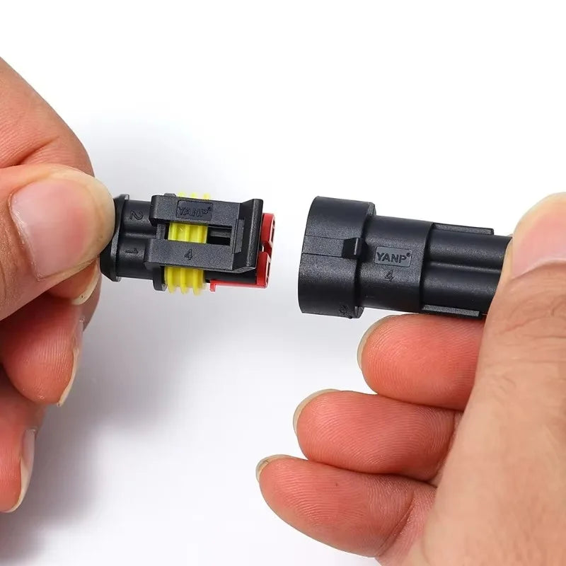 1-10Sets Automotive 2 Pin Way Wire Waterproof Electrical Connectors Suitable for Trucks Ship Jet Ski Scooter Car and Ship