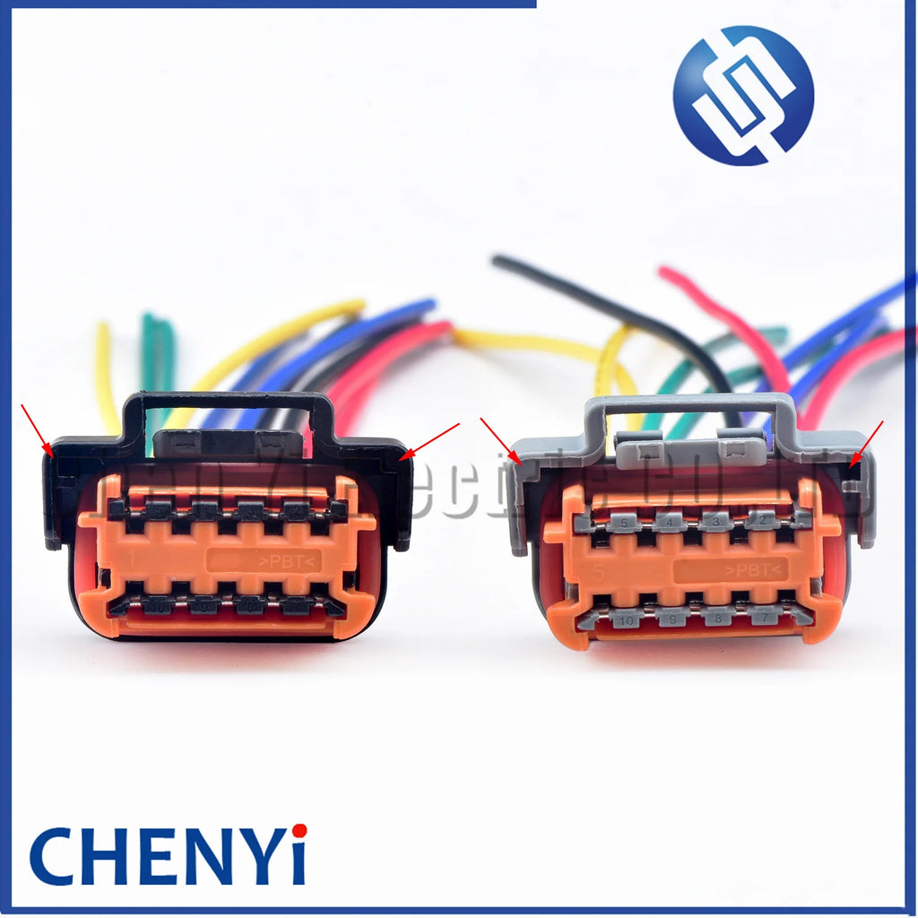 10 Pin/way car headlamp Headlight Lamp plug Cable Harness connector 98788-1201 For Peugeot 307 308 408 3008 Citroen C4L Renault